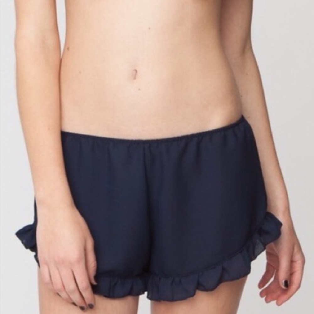 Navy Brandy melville ruffle John Galt shorts